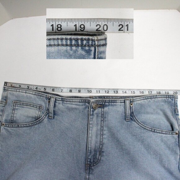 No Boundaries XL 16-18 No Waist Wide Leg Baggy Light Wash Blue Denim Jeans - Picture 9 of 12